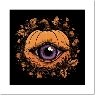 Halloween Pumpkin, Spooky Pumpkin Face Posters and Art